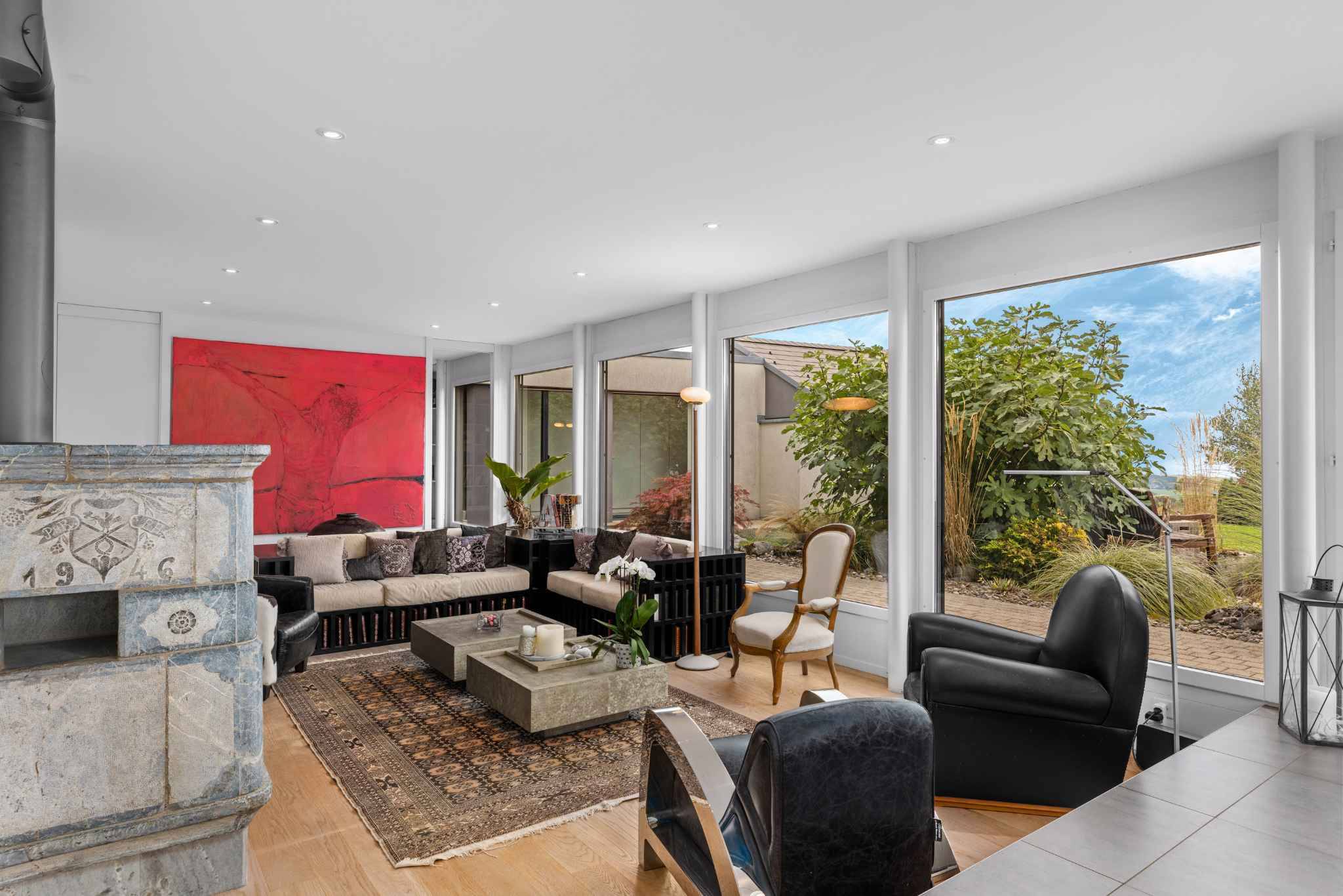 Villa familiale contemporaine avec vue sur le Léman