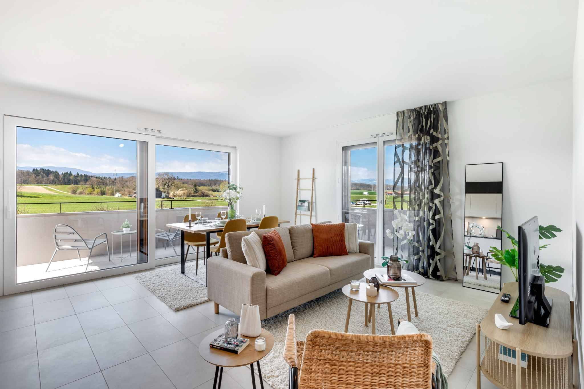 Appartement moderne avec belle vue dégagée sur la campagne