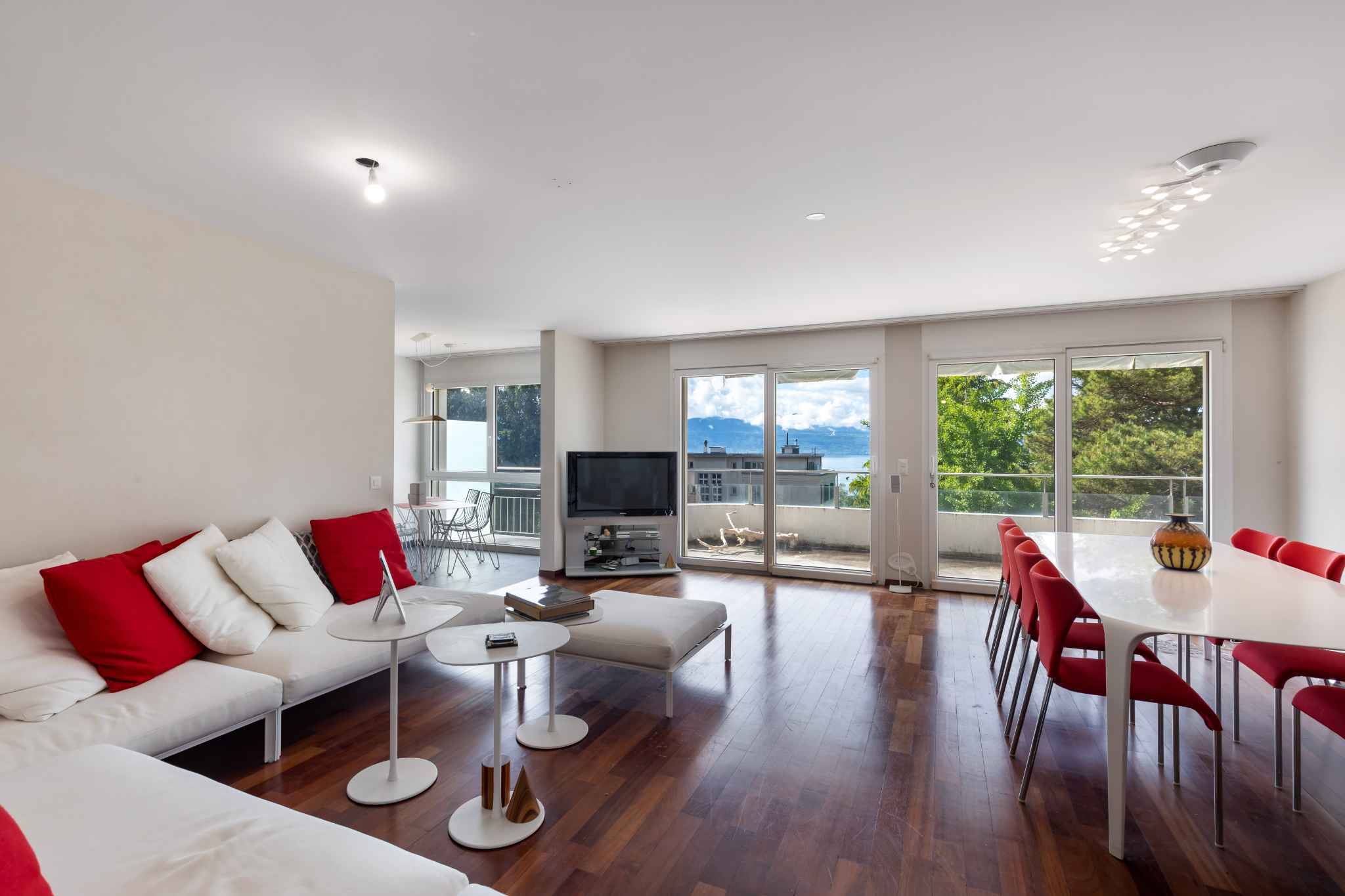 Dans un quartier calme, bel appartement avec vue sur le lac 