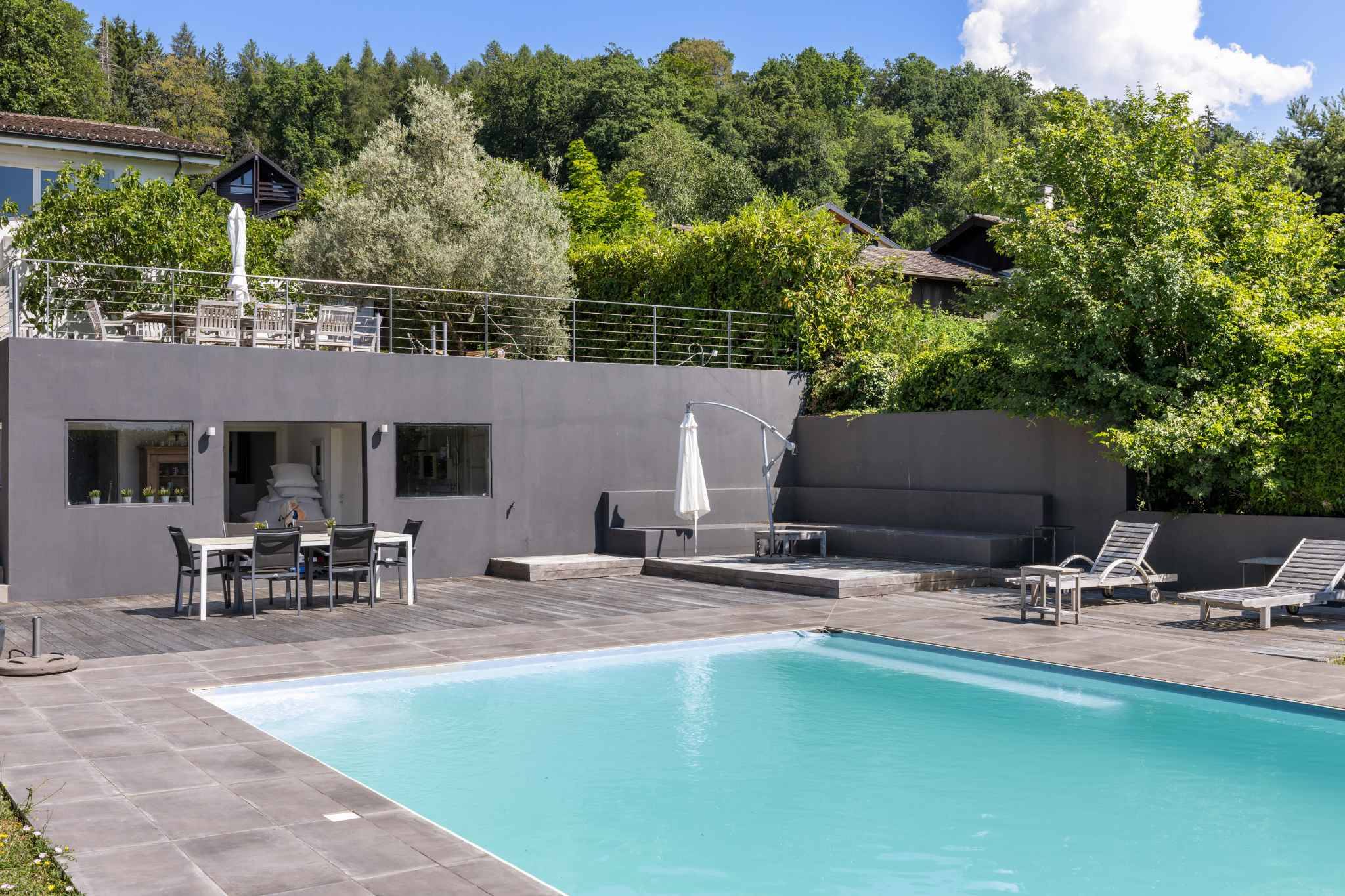 Villa avec vue panoramique sur le lac Léman et le Mont-Blanc