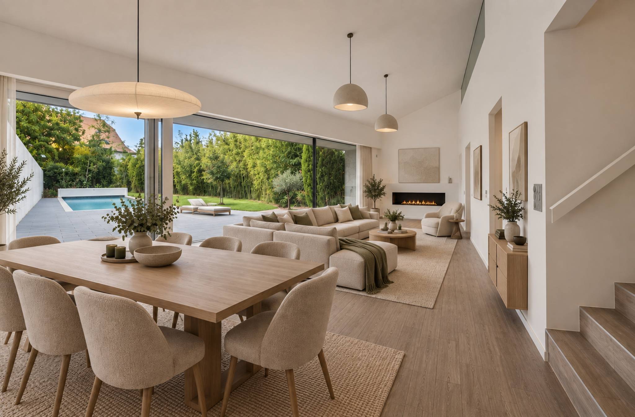 Villa d'architecte avec piscine et grand jardin