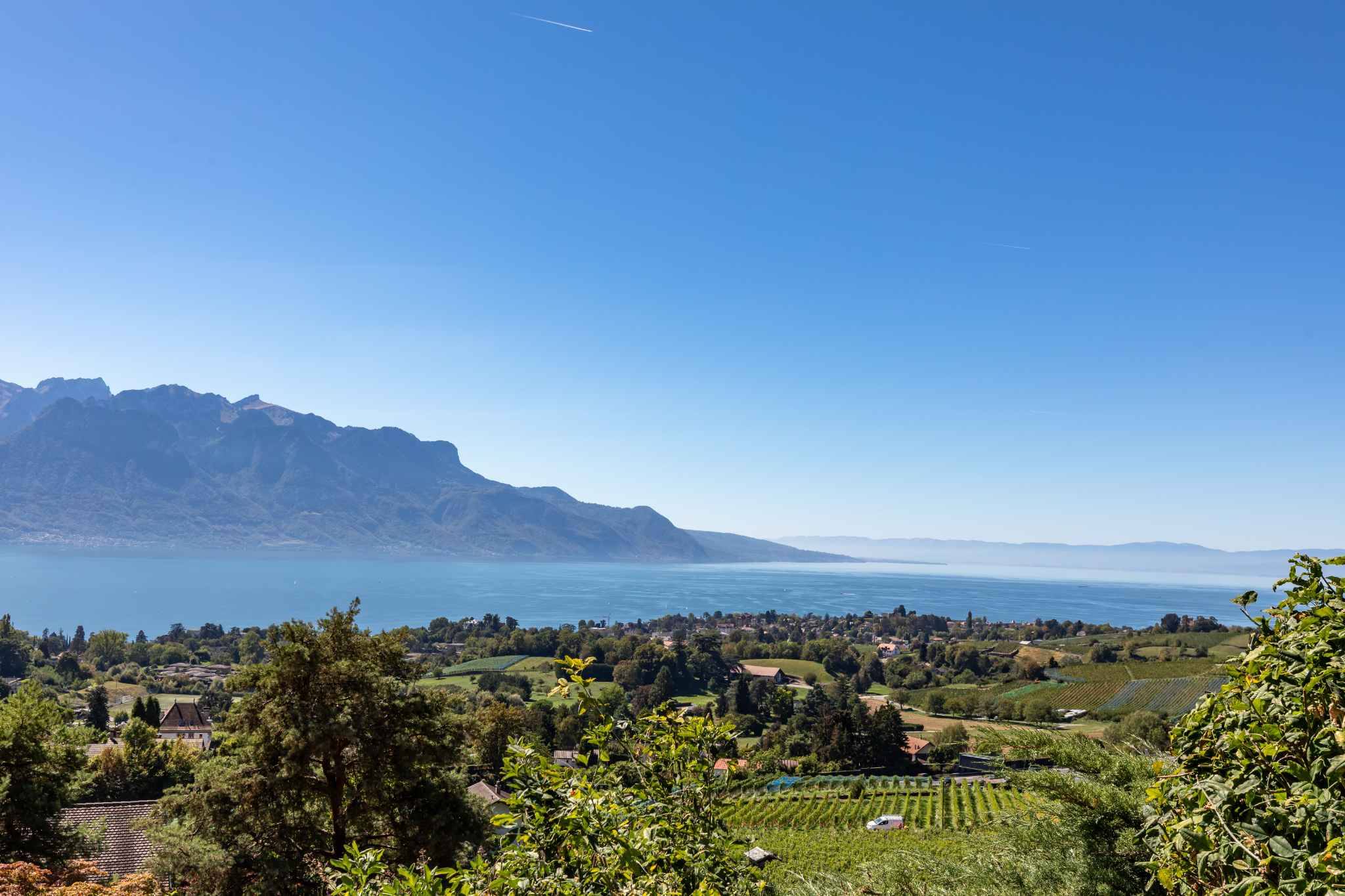 Villa familiale de plain-pied avec vue panoramique sur le Léman