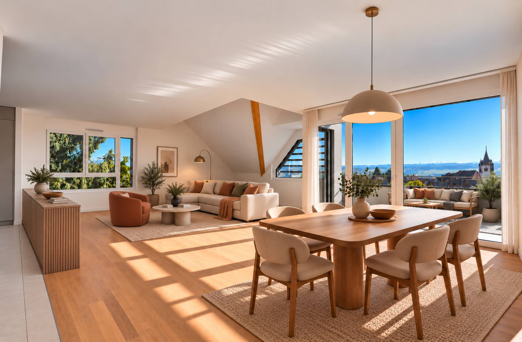 Élégant duplex neuf avec vue sur le clocher